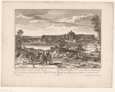 ベルサイユ宮殿と街の一部の眺め Prospectus Arcis et partem civitatis Versailles / 城とヴェルサイユの街の一部の眺め / 城とヴェルサイユの街の一部の眺め / 城と街の眺め 作： Anonymous