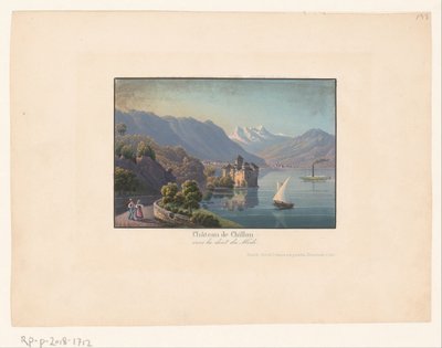 シヨン城の眺め Châteay de Chillon vers la dent du midi (オブジェクトのタイトル) 作： Anonymous