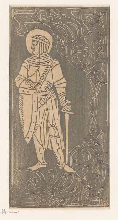 武者装の聖者 中世風木版画（連載タイトル） 作： Anonymous