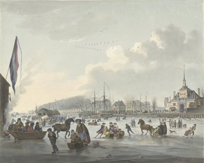 ロッテルダムの氷上エンターテイメント、1784年頃 作： Anonymous