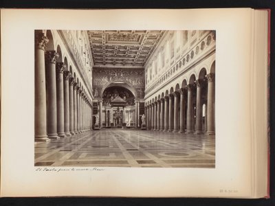 Rome, イタリアの壁の外の聖パウロのインテリア 聖パオロ フオーリ レ ムーラ。 Rom (オブジェクトのタイトル) 作： Anonymous
