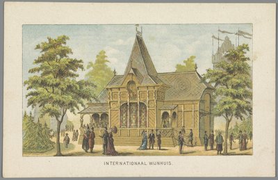 1883年、アムステルダムの世界博覧会での国際ワインハウス インターナショナル ワイナリー (オブジェクトのタイトル) 1883 年のアムステルダムの思い出 (オブジェクトのシリーズ タイトル) 作： Anonymous