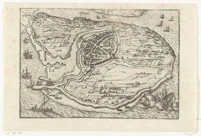 デン ブリエルの地図、1572 年 作： Anonymous