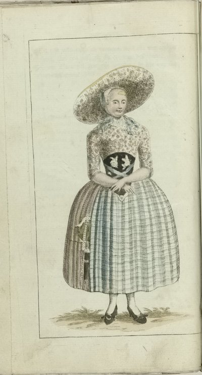 ファッションとテイストのキャビネット1791年、pl。 II: サウスベベランドの農夫の妻 作： Anonymous