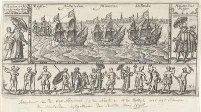 Houtmans Journael vande reyse der Hollandtsche ship ghedaen in East India、1598 の元のタイトル プリントの後のコピー 作： Anonymous