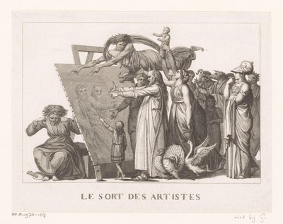 アーティストは聴衆の反応から身を隠す Le Sort des Artistes (オブジェクトのタイトル) 作： Anonymous
