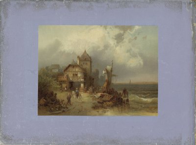 絵を描いた後の海辺の風景 作： Anonymous