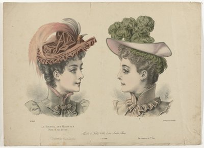 Le Journal des Modistes、1-11-1892、No. 1916: Modes de Julia Coll (...) 作： Anonymous