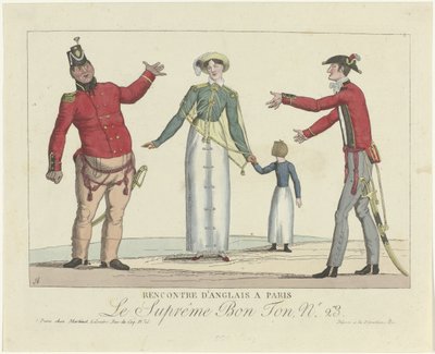 Le Suprême Bon Ton, 1800-1815, No. 23: パリでの英語会議 作： Anonymous