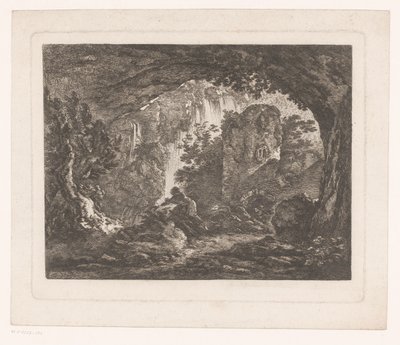 蛇から逃げる男 イグナス・デュヴィヴィエによる絵画の後の版画（シリーズタイトル） Differens Sujets Graves et dessinés par Ignace du Vivier: d