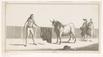 マタドールが雄牛に挑戦 Coleccion de las principales suertes de una corrida de toros (オブジェクトのシリーズ タイトル) 闘牛の最重要技集（連載タイトル） 作： Anonymous