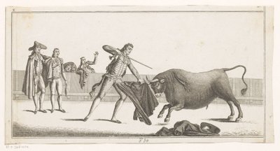 マタドールが雄牛に挑戦 Coleccion de las principales suertes de una corrida de toros (オブジェクトのシリーズ タイトル) 闘牛の最重要技集（連載タイトル） 作： Anonymous