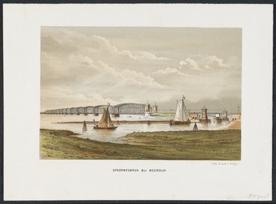 ムールダイク橋、1871 年 ムルダイクの鉄道橋 (オブジェクトのタイトル) オランダの主要鉄道橋（シリーズタイトル） 作： Anonymous