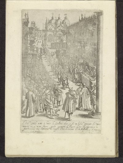 Optocht op het San Marcoplein te Venetië Scenes uit het Venetiaanse leven (シリーズタイトル) Habiti d