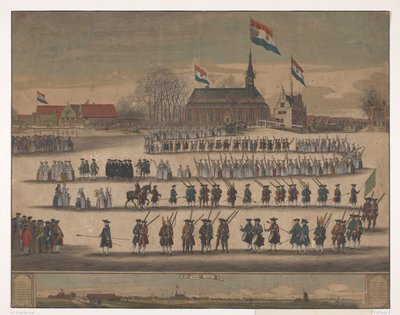1766 年にウィリアム 5 世が即位したときのジスプの行列 作： Anonymous