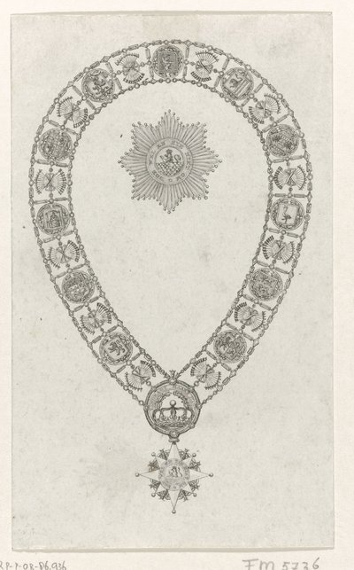 オランダ王立勲章の大十字による秩序の連鎖、1807年 作： Anonymous