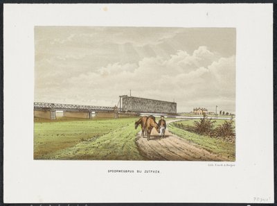 ズトフェン近くの旧アイセル橋、1865 年 Westervoort の鉄道橋 (オブジェクトのタイトル) オランダの主要鉄道橋（シリーズタイトル） 作： Anonymous