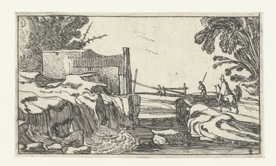 滝に沿った道 Esaias van de Velde (連載タイトル) 後の風景 作： Anonymous