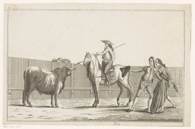 ピカドールは雄牛に槍を向ける Coleccion de las principales suertes de una corrida de toros (オブジェクトのシリーズ タイトル) 最も重要な闘牛操作のコレクション (シリーズ タイトル) 作： Anonymous