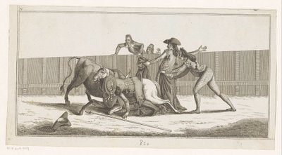 ピカドールは馬から落ちた Coleccion de las principales suertes de una corrida de toros (オブジェクトのシリーズ タイトル) 闘牛の最重要技集（連載タイトル） 作： Anonymous