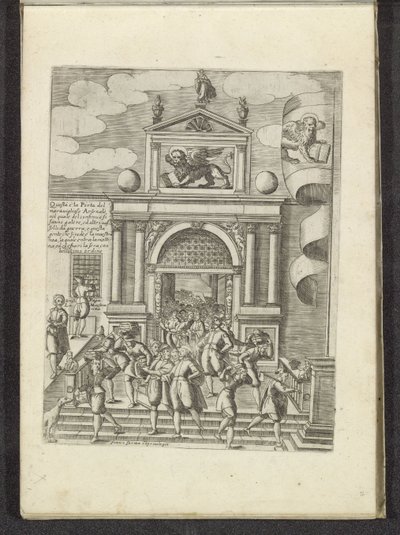 Porta Magna van het Venetiaans Arsenaal Scenes uit het Venetiaanse leven (シリーズタイトル) Habiti d