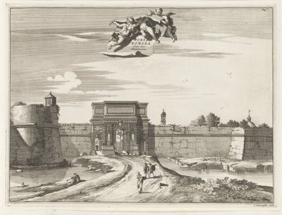 ミラノのポルタ ロマーナ Porta Romana cum suis Muninentis (オブジェクトのタイトル) Magesyn der Italian Buildings (シリーズタイトル) 作： Anonymous