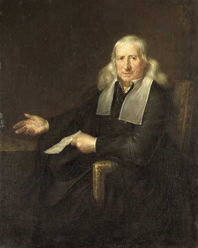 Jan van Lennep the Elder (1634-1711) の肖像画。 アムステルダムのシルク、ゴールド、シルバーの布地の商人、アート コレクター 作： Anonymous