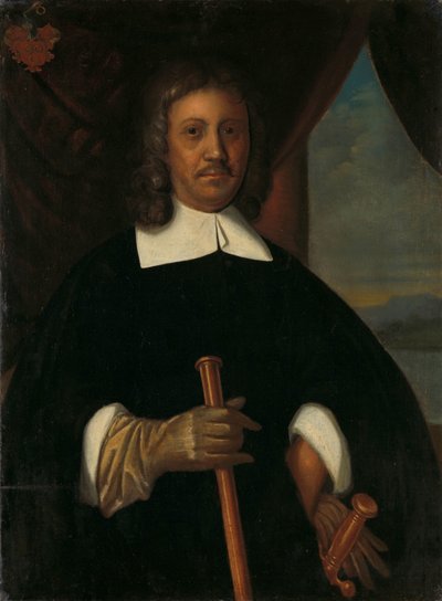 Jan van Riebeeck (1619-77) の肖像画。 喜望峰とマラッカの司令官、バタビア高等政府長官 作： Anonymous