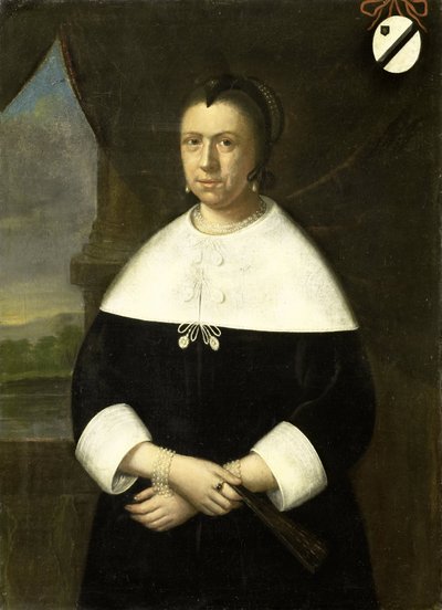 マリア ケヴェレリウス (1629-64)、ヤン ファン リーベックの最初の妻、または彼の 2 番目の妻マリア スキピオ (c. 1630-95) の肖像 作： Anonymous