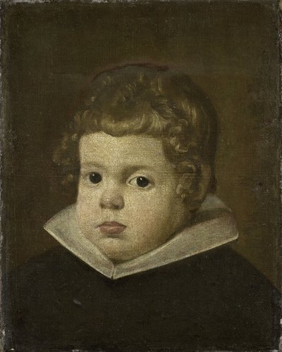 スペイン国王フェリペ4世の息子バルタザール・カルロス王子と思われる3歳くらいの少年の肖像 作： Anonymous