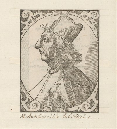 Portret van Marcus Antonius Coccius Sabellicus 作： Anonymous