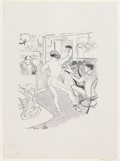 パリのイングリッシュ バーで踊る黒いピエロ ショコラの肖像画 チョコレートダンス 作： Anonymous