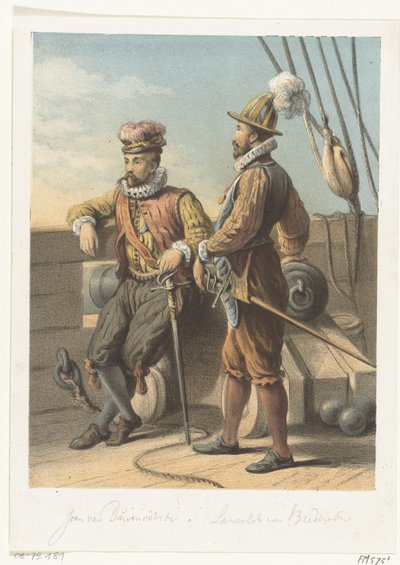 乞食ヤン・ファン・ダイフェンボールデとランスロット・ファン・ブレデローデの肖像画、1572年 作： Anonymous