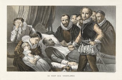 沈黙のウィレム王子の死体に向かうマウリッツ王子、1584年 祖国の希望 (オブジェクトのタイトル) 作： Anonymous