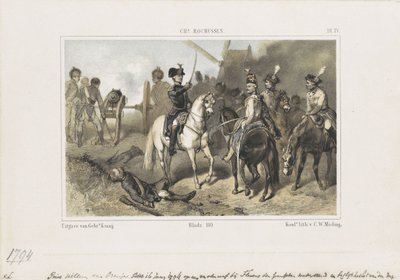 フルーラスの戦いでのウィリアム王子、1794年 作： Anonymous