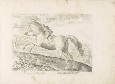 レンパールドはロイターに会った ムーアの馬 (オブジェクトのタイトル) Paardenrassen uit de Koninklijke Stalen van Don Juan van Oostenrijk (シリーズ タイトル) ありとあらゆる貴族が乗った馬 世界各地で際立った馬の行動が選ばれました(...) (連載タイトル 作： Anonymous