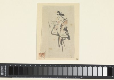 読書する女性のスケッチ 作： Anonymous