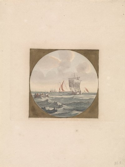 海でのスループと帆船 Ships at Sea (シリーズ B) (シリーズ タイトル) 作： Anonymous