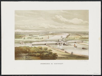 ウェスターフォールトの鉄道橋、1846 年 Westervoort の鉄道橋 (オブジェクトのタイトル) オランダの主要鉄道橋（シリーズタイトル） 作： Anonymous