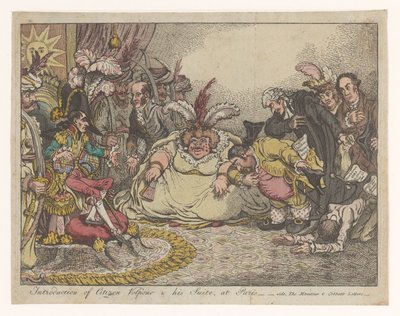 スポットプレントがナポレオンとフォックスに会った、1802年 パリでの市民ヴォルポーネと彼のスイートの紹介 - ビデオ、モニテウとコベットの手紙 (オブジェクトのタイトル) 作： Anonymous