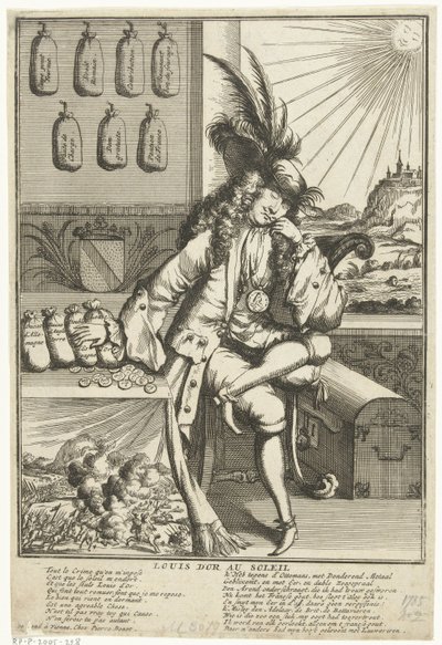 バーデンバーデンのルイ・ウィリアムの漫画、1705年 Louis D