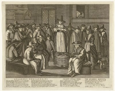 イギリスのクエーカー教徒の漫画、1656 年頃 クエーカー会議 / Fronti Nulla Fides / クエーカー会議 (オブジェクトのタイトル) 作： Anonymous