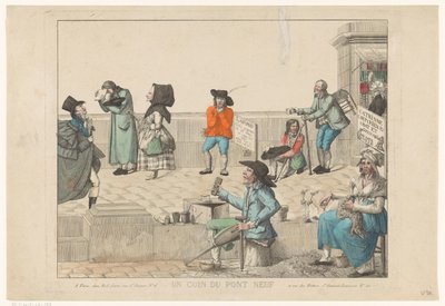 ポンヌフ通りの露天商と物乞い Un coin du Pont Neuf (オブジェクトのタイトル) 作： Anonymous