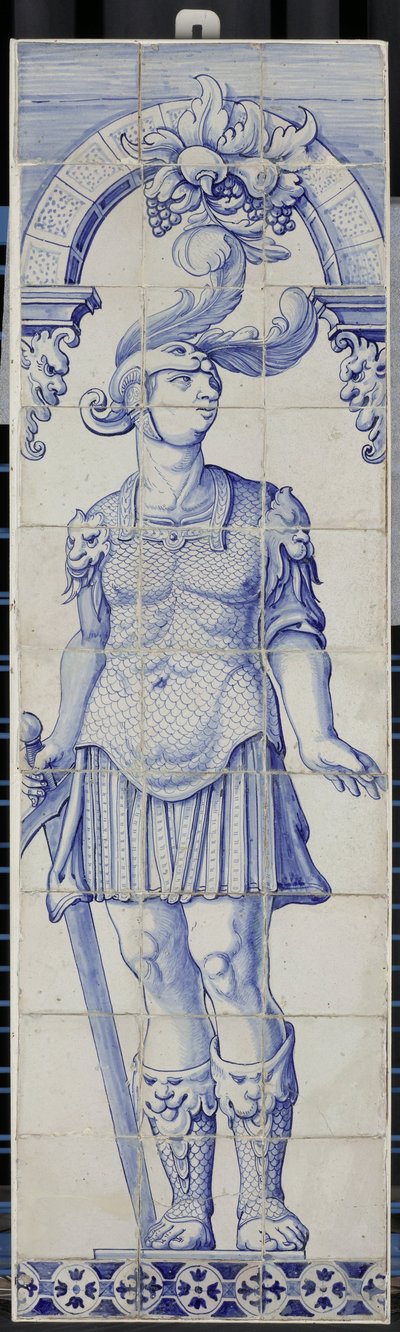 ローマの英雄のタイル絵 33タイルの煙突柱 作： Anonymous