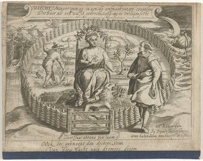 パンフレットのタイトル ページ: Maechts antwoort aan, op, en aen, de aenspraeck van een courtisaen / Die haer als een false gegrocht, tong-erg te verleijen socht, 1617 作： Anonymous