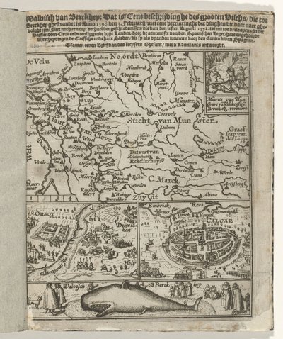パンフレットのタイトルページ: Walvisch van Berckhey (...) ghestrandet is Anno 1598. den 3 Februarij, 1599 作： Anonymous