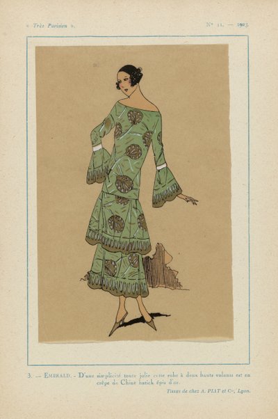 非常にパリジャン、1923年、No 11: 3. - エメラルド。 - 美しくシンプル... 作： Anonymous