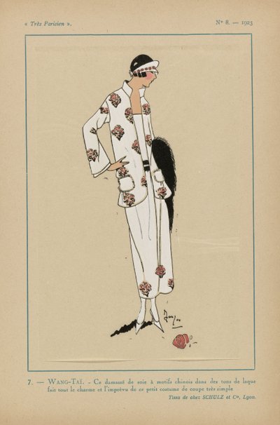 非常にパリジャン、1923年、No 8: 7.- WANG-TAÏ. - この絹のダマスク... 作： Anonymous