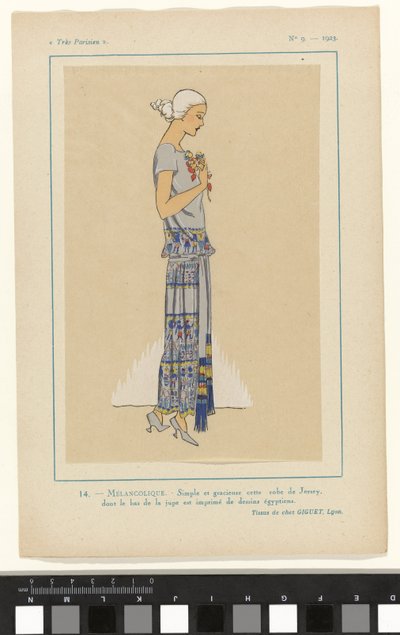 非常にパリジャン、1923年、No 9: 14.-メランコリック。 - シンプルで優雅な... 作： Anonymous