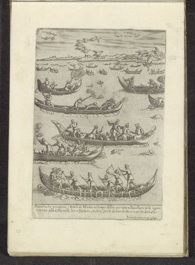 Venetiaanse adellijken jagen op gevogelte Scenes uit het Venetiaanse leven (シリーズタイトル) Habiti d